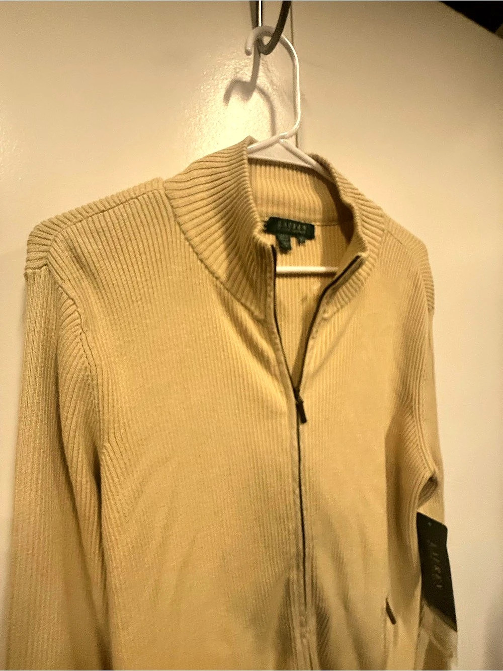 NWT Lauren Ralph Lauren Summer Classics Ribbed Zip Sweater- preppy, fall, gift